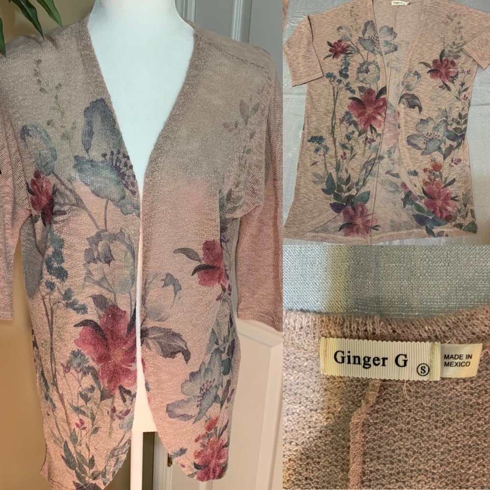 Ginger G Floral Kimono cardigan size S